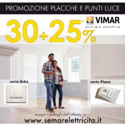 Si rinnova la Promo 30%+25% su placche e punti luce Vimar