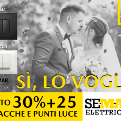 30%+25% di sconto su placche e punti luce Vimar