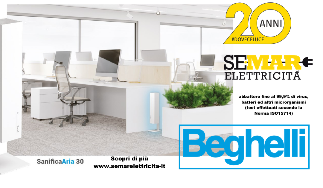 La soluzione Beghelli per sanificare l’aria in continuo